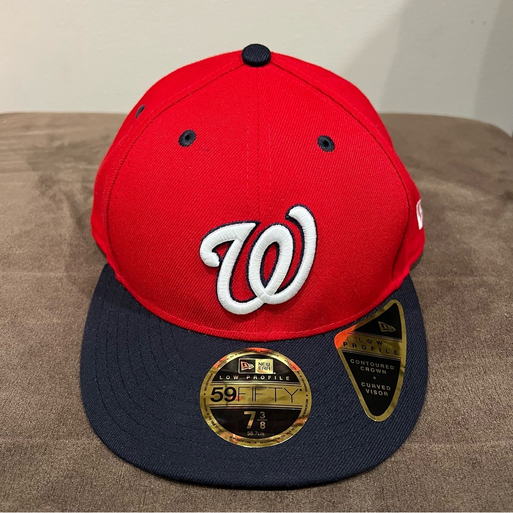 New Era 59Fifty Men's Washington Nationals Low Profile Red Fitted Cap